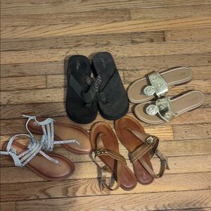 Women's Sandals Collection - Black, Gold, Tan